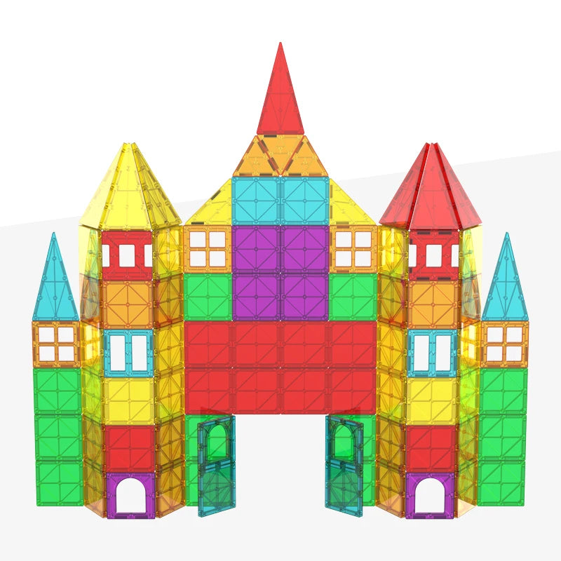VINEDI Magnetic Building Blocks Construction Set Game Magnet Tiles Children Montessori Educational Toys For Kid Boy Girl Gift