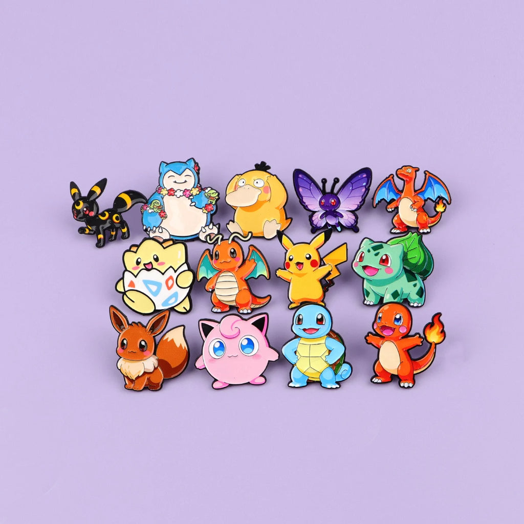 Cute Anime Monster Enamel Pin Cool Duck Turte Brooch Pines Lapel Pins Badge on Backpack Costume Accessories Jewelry Friends Gift
