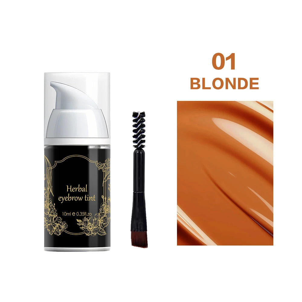 Professional Henna Brow Tint Kit Black Brown Waterproof & Long Lasting Eyebrow Dye for Home Use Natural Looking Brow Enhancer