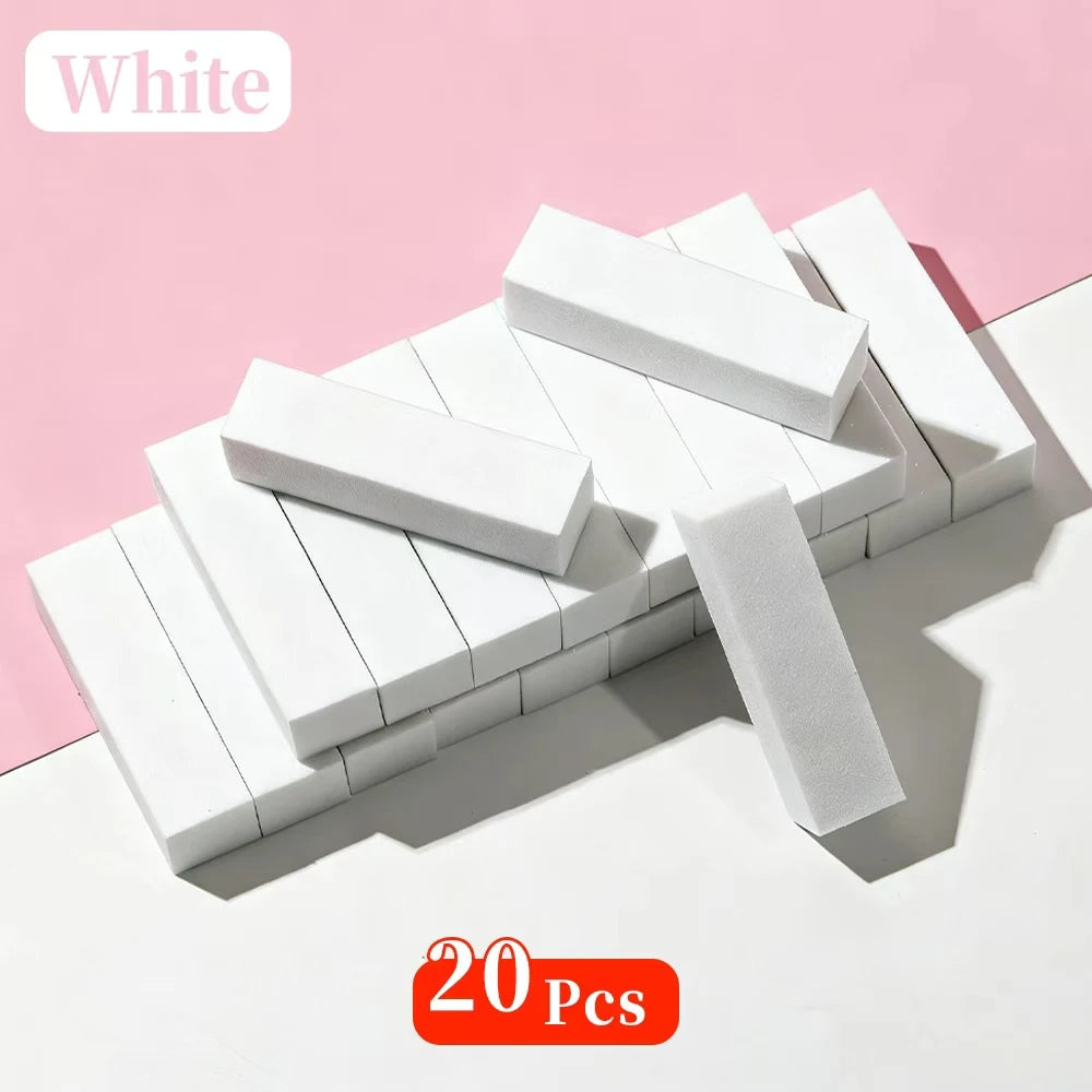 LINMANDA 1/20Pcs Sponge Buffer Block Set Nail Files for Pedicure Tips Manicure Care Sponge Buffer Gel Polish Accessories Tools