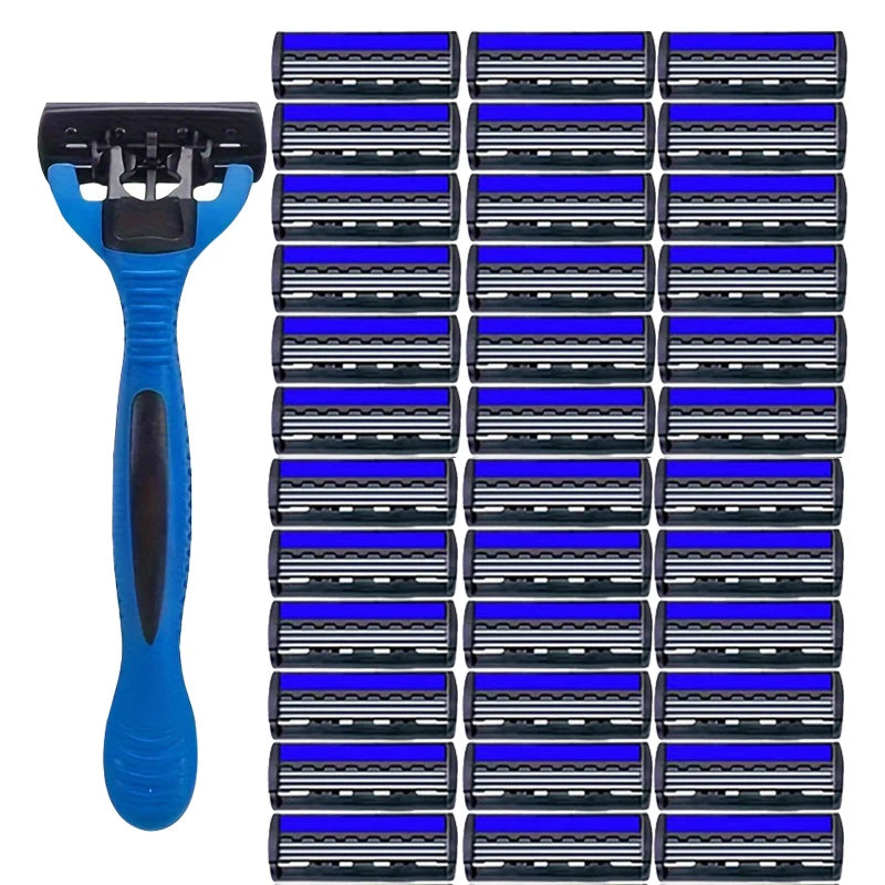 NEW Shaver Men Razor Shaving 3 Layer Stainless Blade Shaver Reusable Safety Razor Hair Removal Shaver Imported Blade Multi Tool