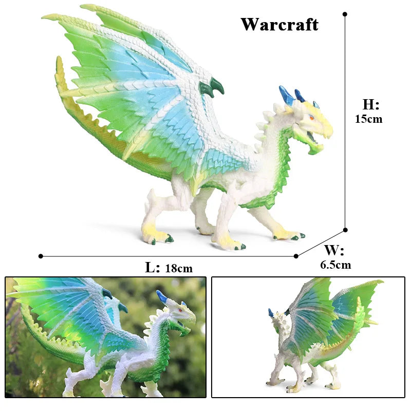Oenux Original Savage Dinosaurs Myth Dragon Animals Model Fire Bull Octopus Monster Crab Action Figures Kids Collection Toy Gift