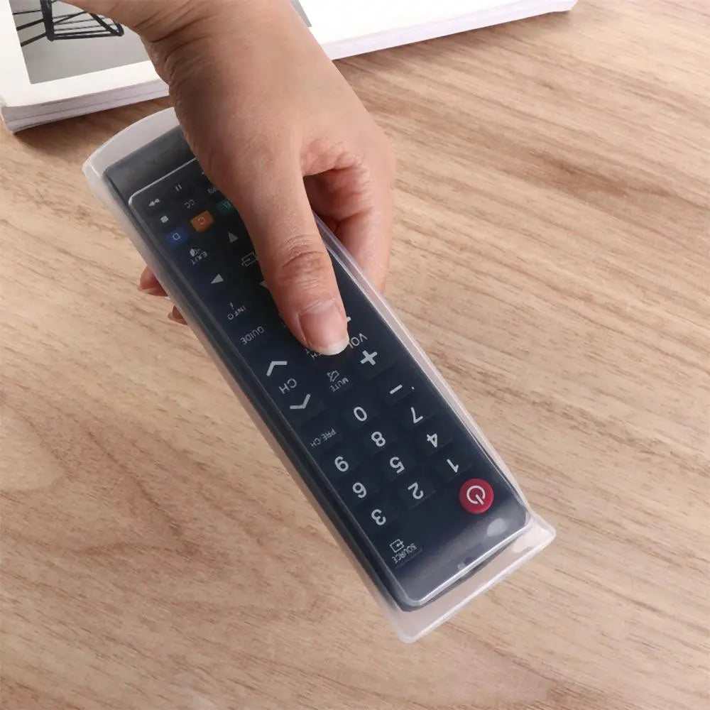 1PC Silicone TV Air Condition Remote Control Protective Case Transparent Waterproof Dust-proof Storage Bag