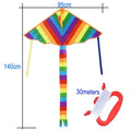 Rainbow Kite for Kids, Easy Fly Long Tail Kite with String, Outdoor Flying Toys for Children, Beach Park Sport Games