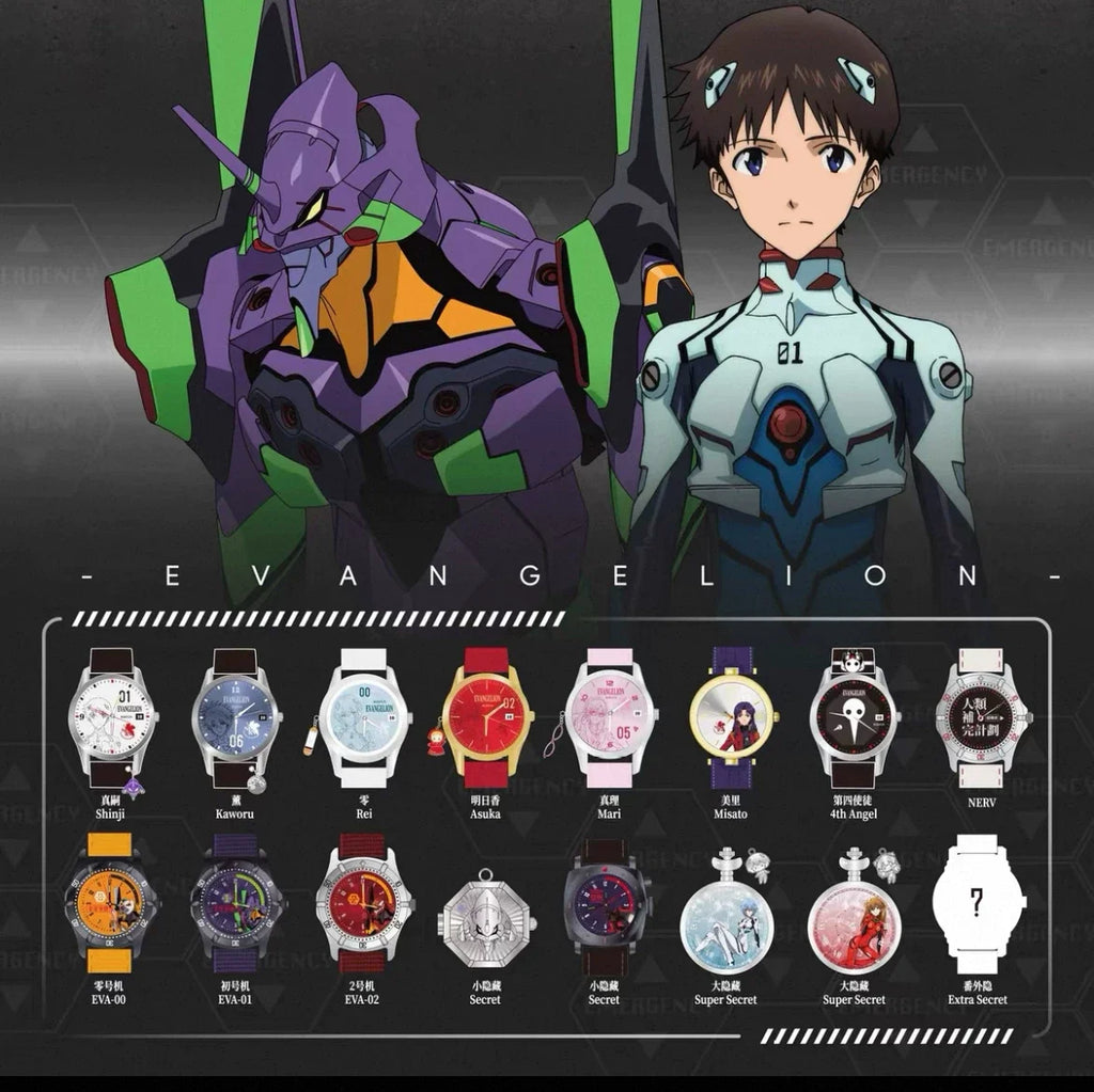 In stock genuine EVA Neon Genesis Evangelion Blind Box Time Repair Plan Series Watch Decor Ornaments Anime Birthday Gift Toys