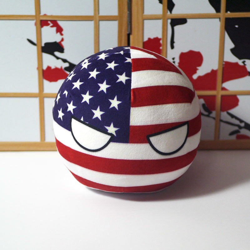 10cm Cute Countryball Polandball Plush Stuffed Dolls Anime Short  Toys Mini Pillow Bag Key Ring Pendant Cosplay Gifts