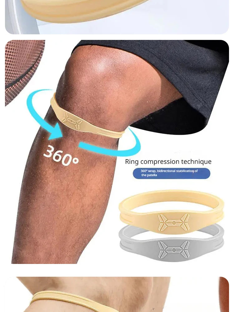 Basketball Kneepad Breathable Silicone Shock-Absorbing Sports Fitness Knee Protector Patella Belt Fixed Patellar Support