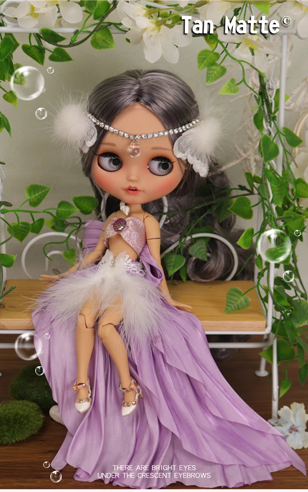 ICY DBS Blyth Doll Pouting Mouth Tan Skin Matte Face Joint Body 1/6 BJD OOAK Ob24 Anime Girl