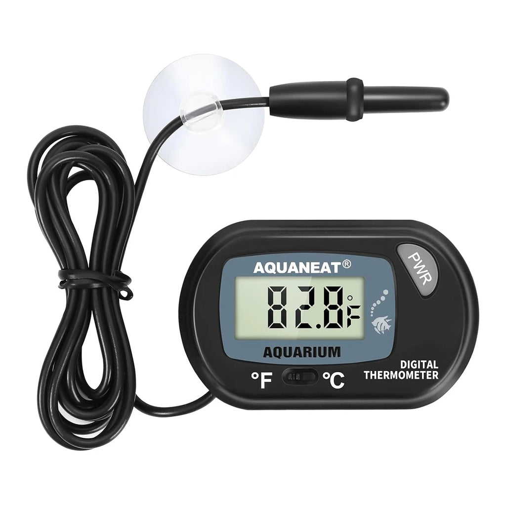 Digital Aquarium Thermometer With Suction Cup Accessories for 200 Liter Fish Tanks Pool Glass Heat Meter the 10-liter Terrarium
