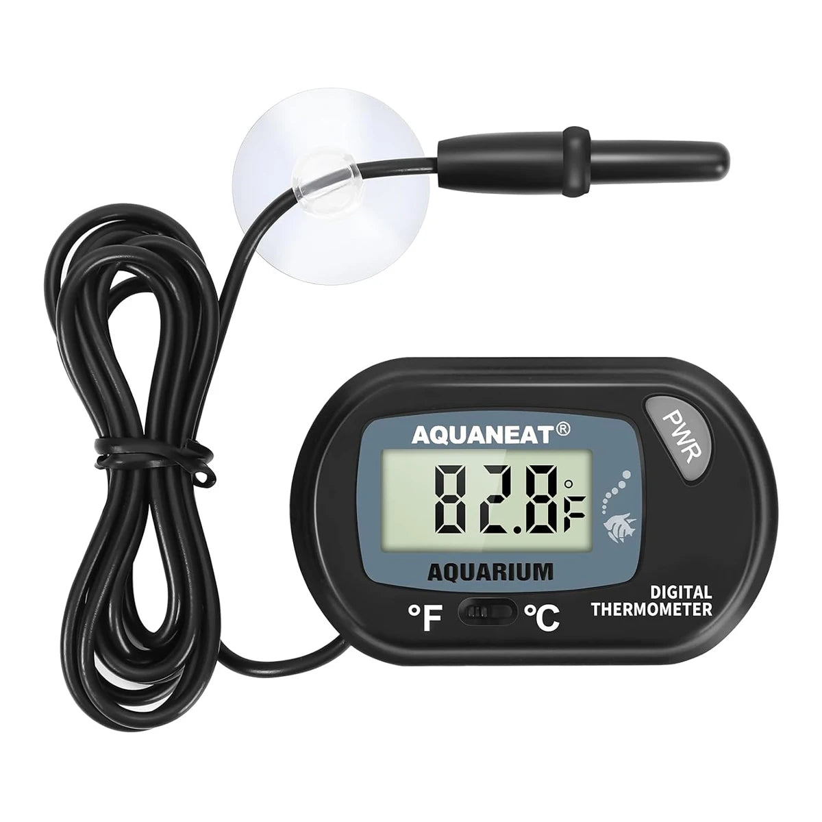 Digital Aquarium Thermometer With Suction Cup Accessories for 200 Liter Fish Tanks Pool Glass Heat Meter the 10-liter Terrarium