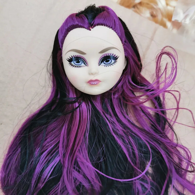 Glasses Eyes With Real Eyelashes Doll Heads Colorful Soft Doll Parts White Skin Doll Accessories Girl Gift Toys Figures
