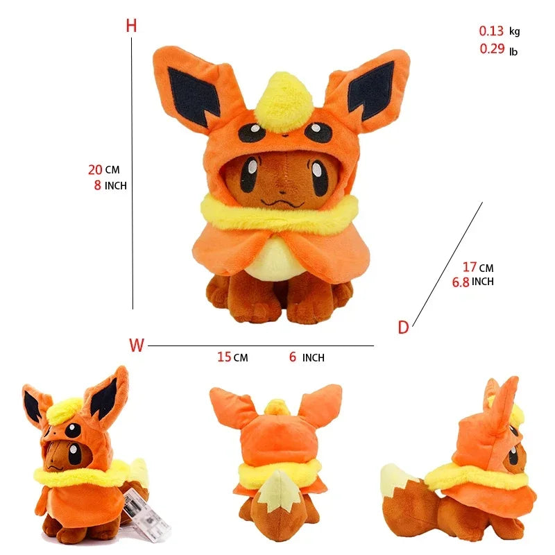 Eevee Cos Umbreon Espeon Jolteon Flareon Glaceon Vaporeon Sylveon Leafeon Plush Toys Stuffed Soft Stuffed Animal Plushies 20CM
