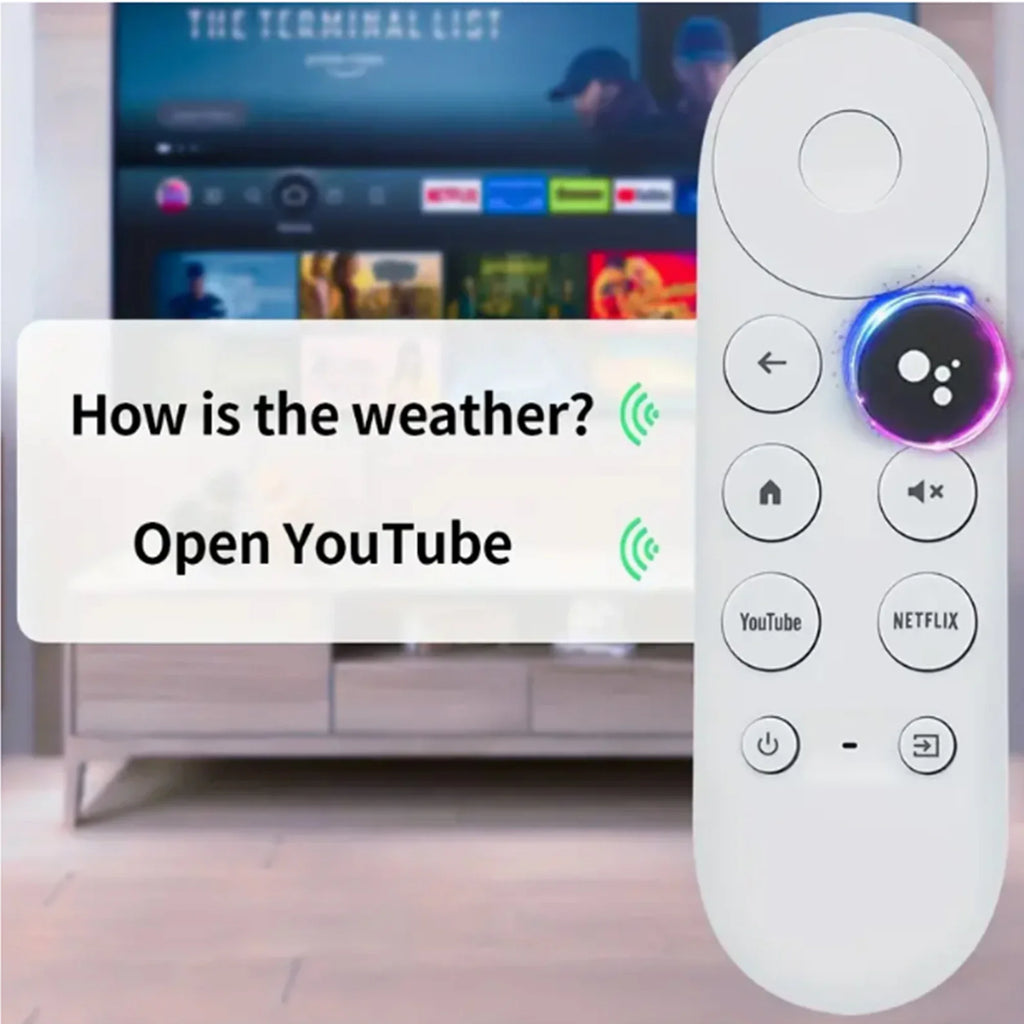 Google Chromecast Remote Control Replacement G9N9N Voice Streaming Media Player 4k Snow