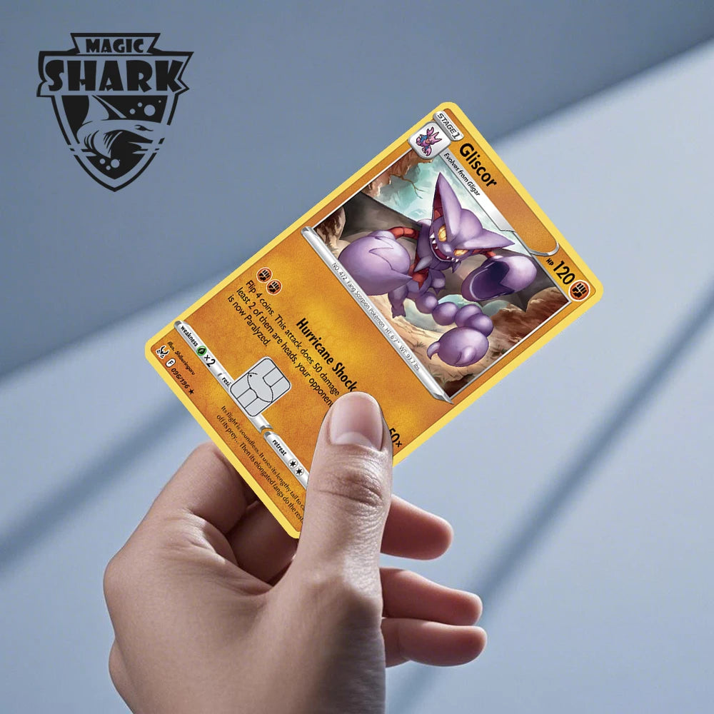 New Bulbasaur Pikachu Charmander Squirtle Mew Gengar Pokemons PTCG Film Skin Cover Sticker for Credit Debit Card