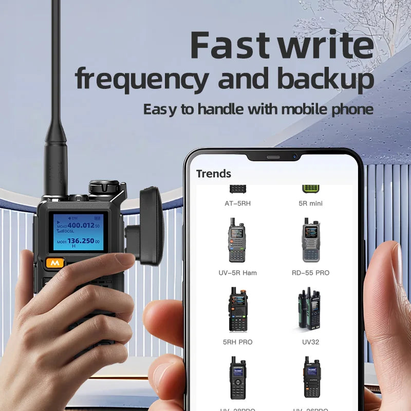 Wireless Bluetooth Walkie Talkie Programmer Adapter for Baofeng UV-5R UV-82 BF-888S UV-5RH Two Way Radio K-Plug App Frequency Wr