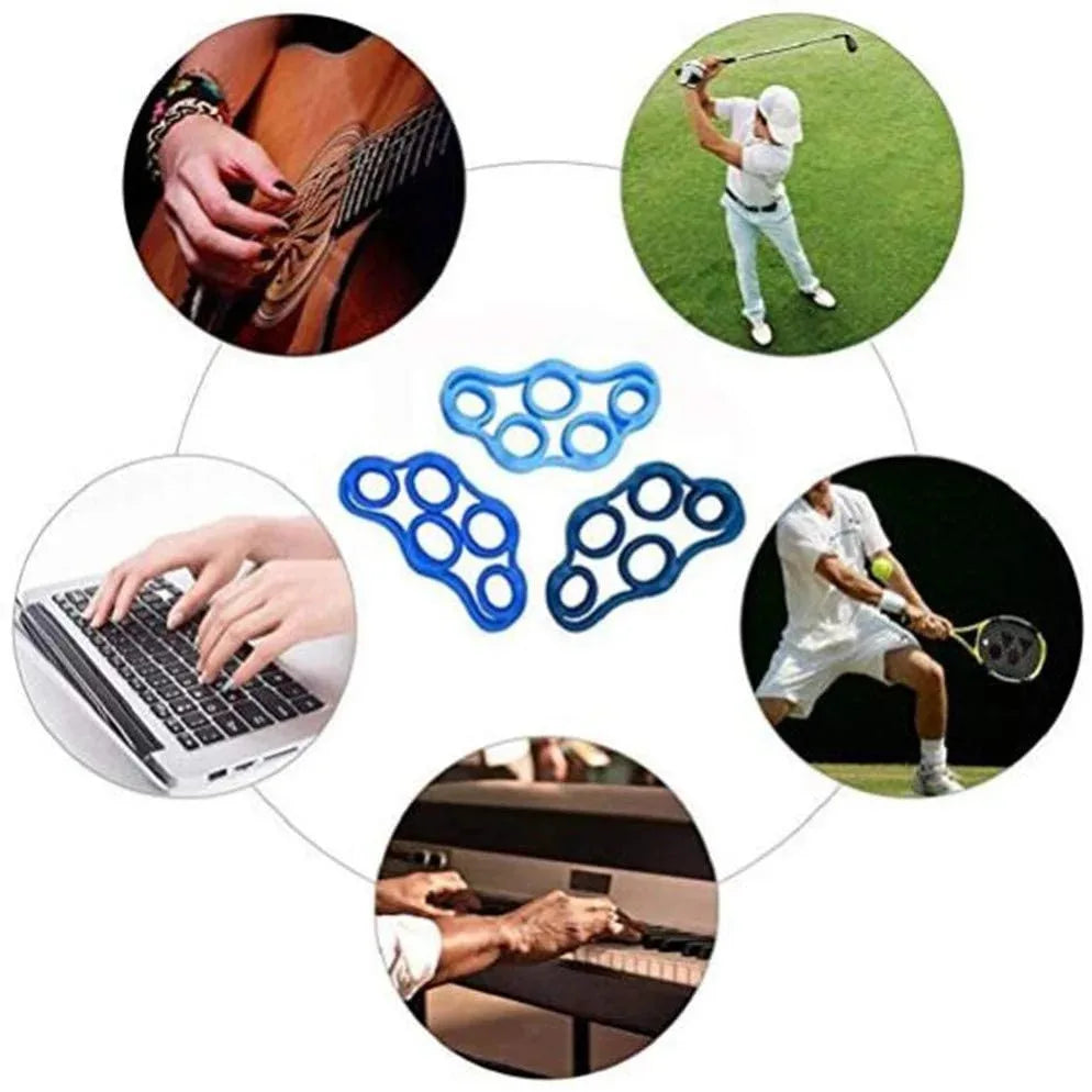 1/2/3/4/8pcs Hand Gripper Silicone Finger Expander Exercise Hand Grip Wrist Strength Trainer Finger Exerciser Resistance Bands