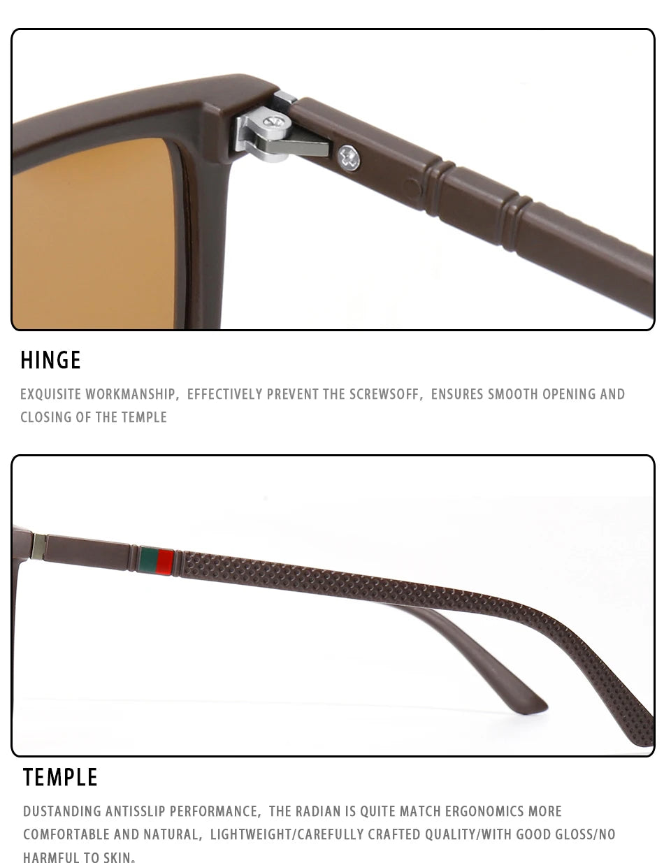 Men Women Fashion Cycling Sun Glasses  Travel Driving Fishing Male Eyewear UV400 Luxury Square Vintage Polarized Sunglasses