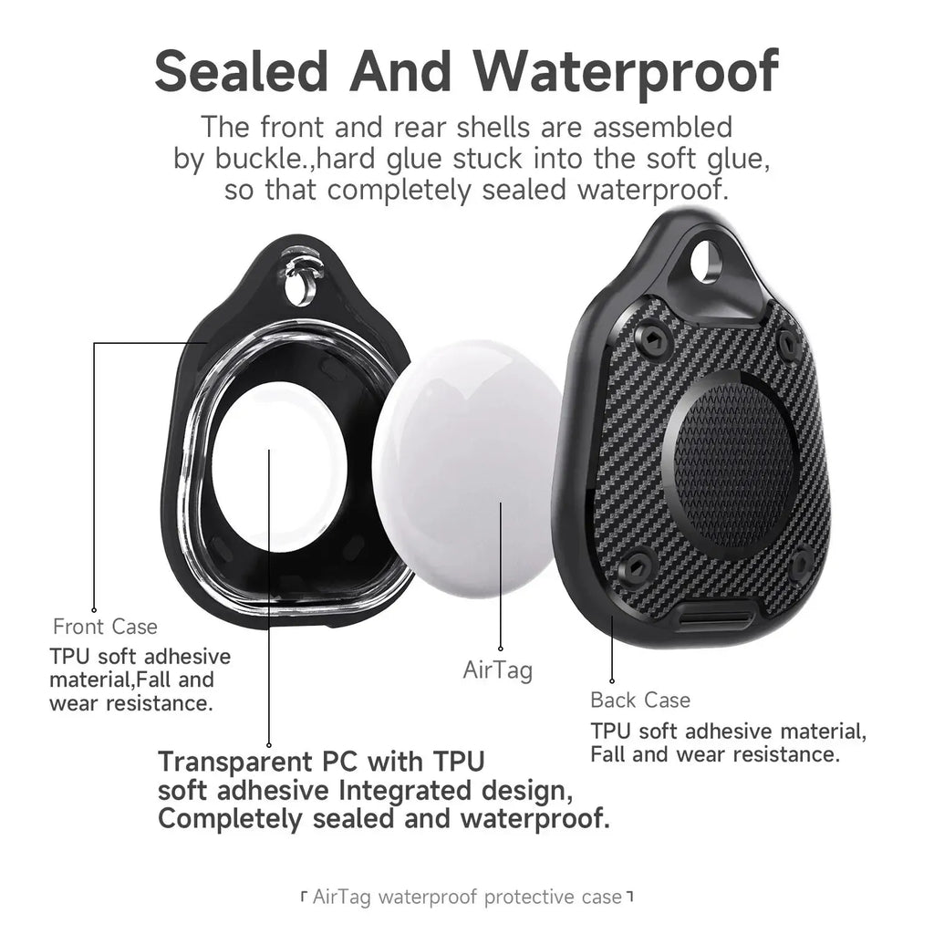 Waterproof Case for AirTag Holder Protective Case Suitable for Apple Location Tracker Airtag Key Pet Three Protection Cover