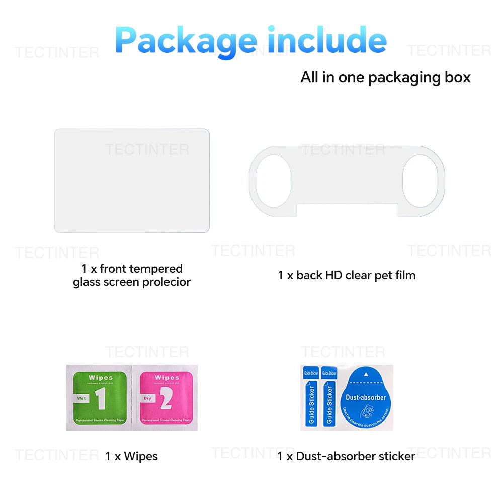 1/2pcs Tempered Glass for Sony PS Vita PSV 1000/PSV 2000 Clear Full HD Screen Protector Front+Back Cover Protective Film Guard