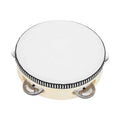 6inch Handheld Tambourine Metal Jingles Percussion Drum for KTV Party Games Handheld Musical Instrument