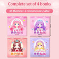1set Toy Puzzle Stickers Reusable for Girls Cartoon Princess Make a Face Stickers Handicrafts Creative Kids Stickers