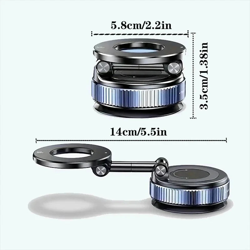 Car Bracket Vacuum Magnet Upgraded Version Multi-angles Adjustment Strong Magnetic Suck Foldable Car Navigation Phone Holder New