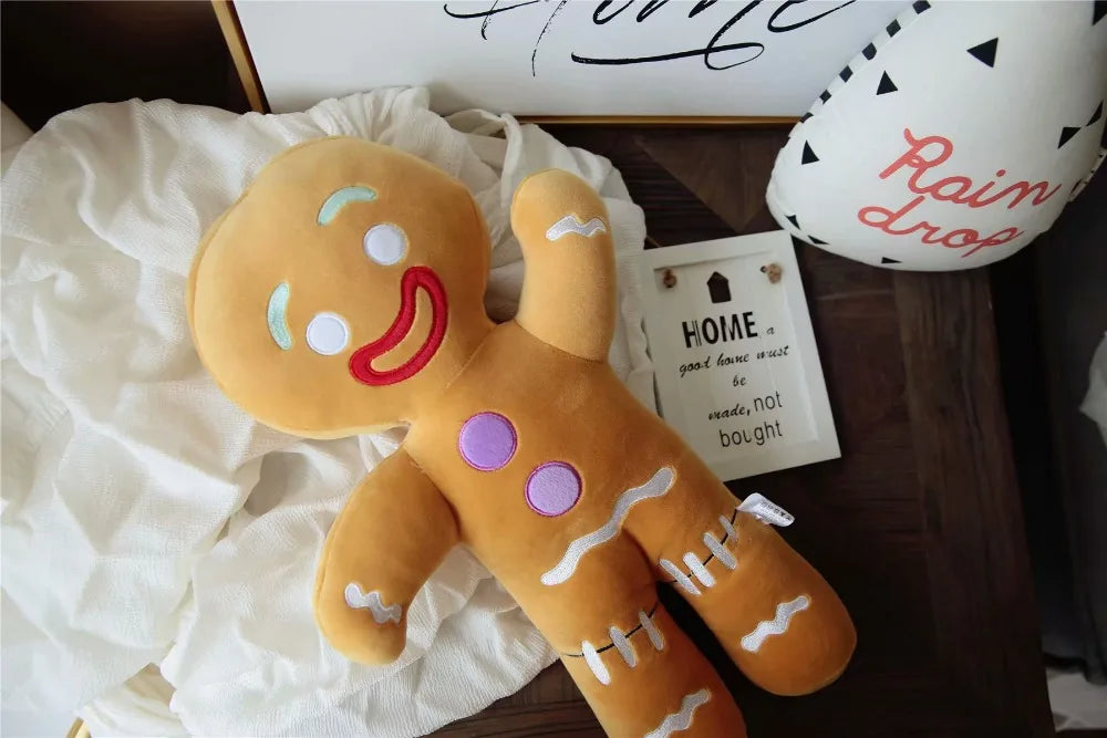Gingerbread Man Plush Toy Biscuit Peluche Stuffed Cookie Soft Doll Room Decoration Birthday Gifts