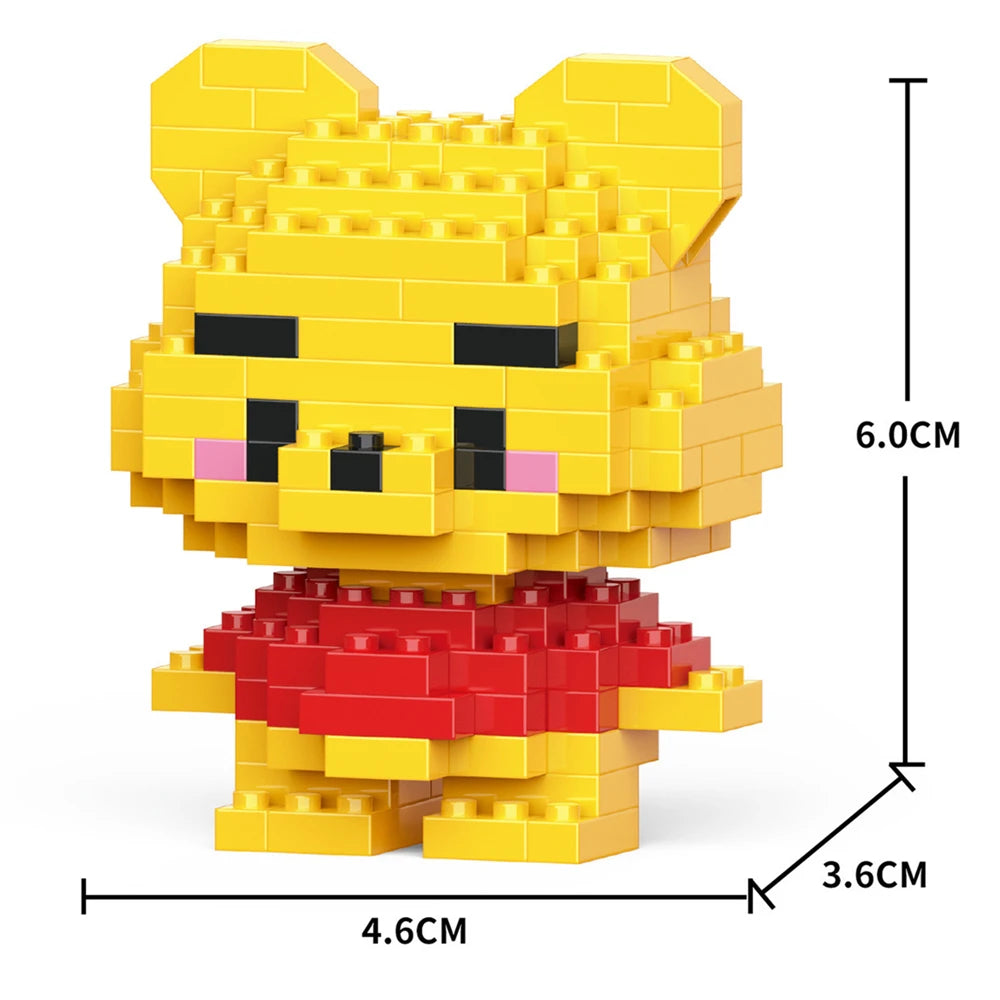 Cartoon Anime Hello Kitty Blocks Kuromi My Melody Cinnamoroll Mouse Building Blocks Doll Toy Kids Birthday Gift