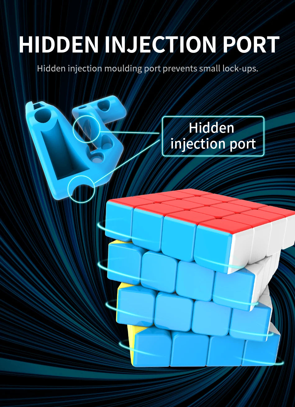 MoYu Meilong4 4x4x4 Magic Cube Meilong Stickerless Speed Cube Puzzle Children Gift Adult Educational Professional Fidget Toys