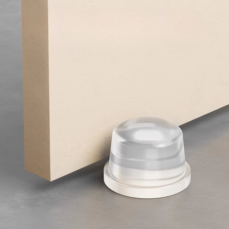 1-8Pcs Transparent Silicone Door Stopper No Drill Anti Bump Pad for Office Home Safety Protection Dodgers Door Stop