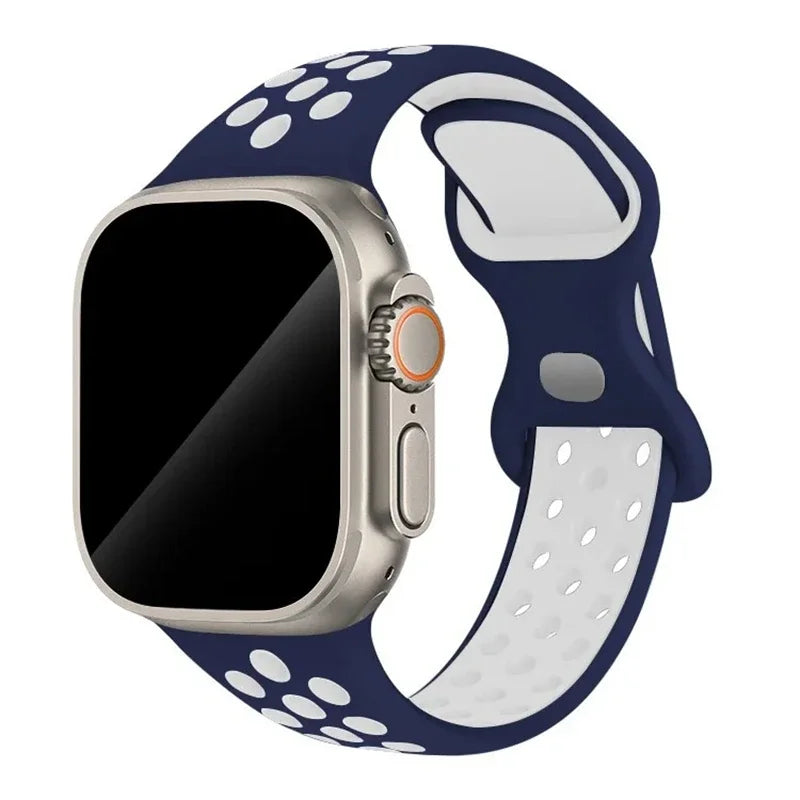 Original Sport Strap for Apple Watch Band 46mm 49mm 45mm 44mm 38 42mm Colored Particles Rubber Band IWatch Ultra 10 9 8 7 6 5 SE