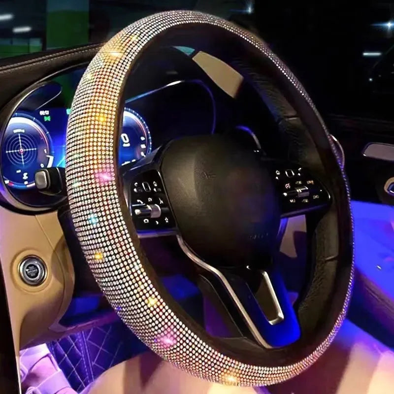 Universal Car Steering Wheel Cover Protector Anti-Slip Universal Size Fit 15inch /38cm Diameter Fashionable Car Accessories