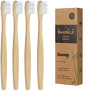 New 4Pcs Soft Bamboo Micro-Nano Toothbrushes, Extra Soft Toothbrush with 20000 Bristles Designed for Sensitive Gums Kids Adults
