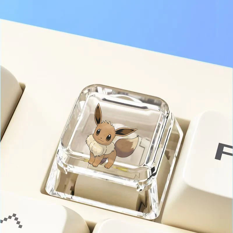 Cross mechanical keyboard personalized anime keycap single Charmeleon Blastoise Eevee transparent cartoon keycap