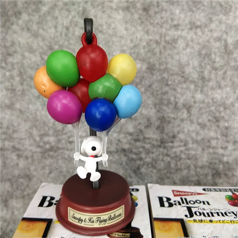 Anime Snoopy Action Figures Hot Air Balloon Blind Box Toy Model Collection Desktop Ornament Children's Birthday Gifts