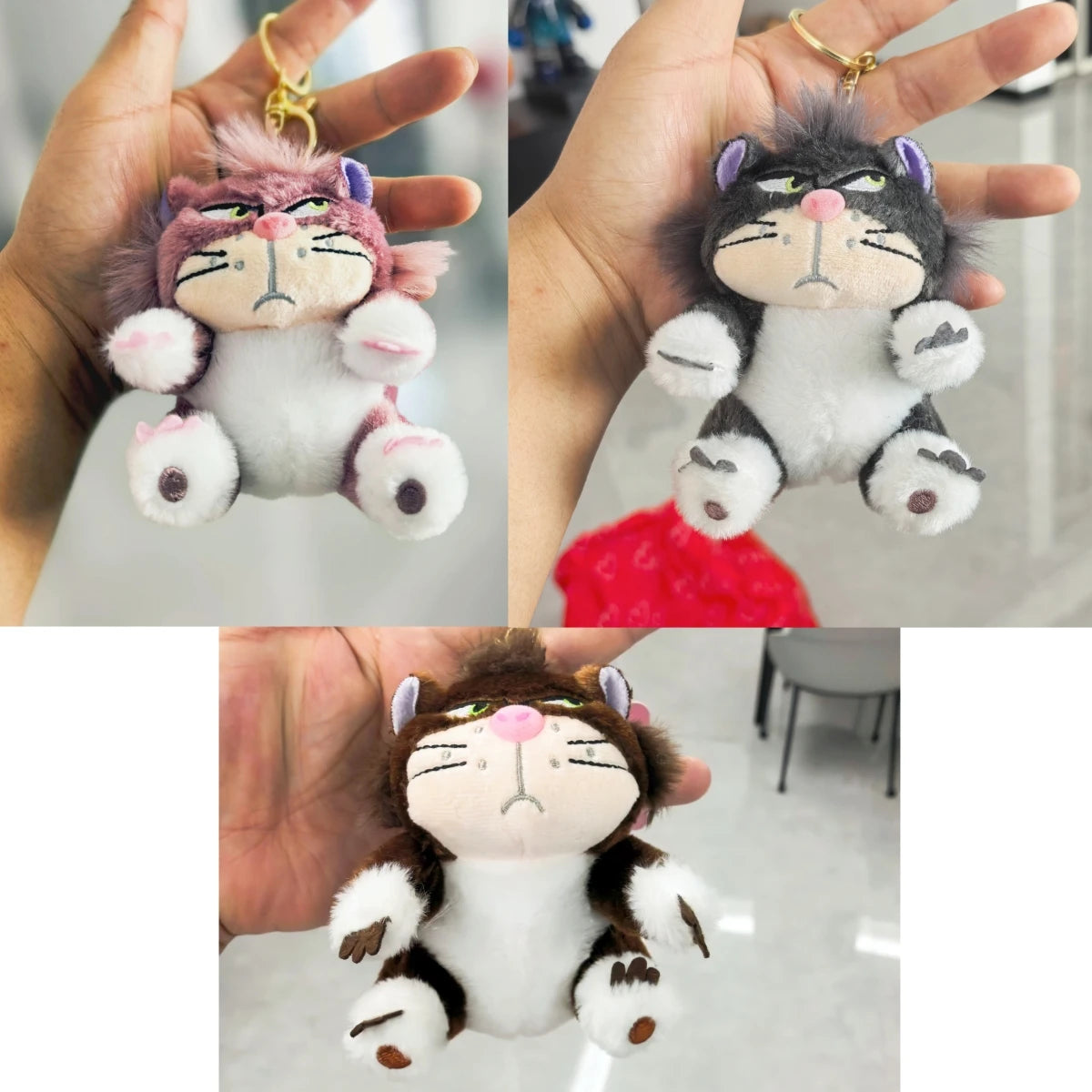 12cm 4 Colors Lovely Lucifer Plush keychain Doll Kawaii Bag Pendant Plush Stuffed Toy Backpack Pendant Birthday Gift For Childre