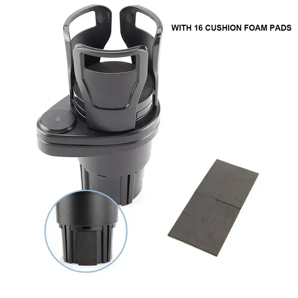 2026 Car Cup Holder Multifunction Adjustable Dual Cup Holder Expander Adapter Car Cup Mount Mobile Phone Holder