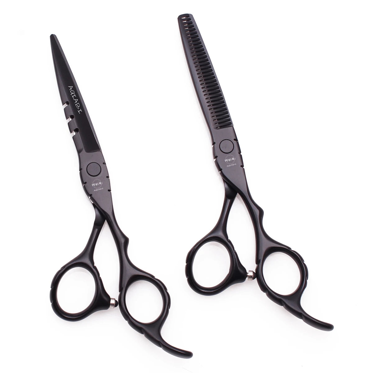 Professional Hairdressing Scissors 5.5" 6" AQIABI Japan Stainless Thinning Scissors Barber Shop Hair Cutting Scissors Red A1010