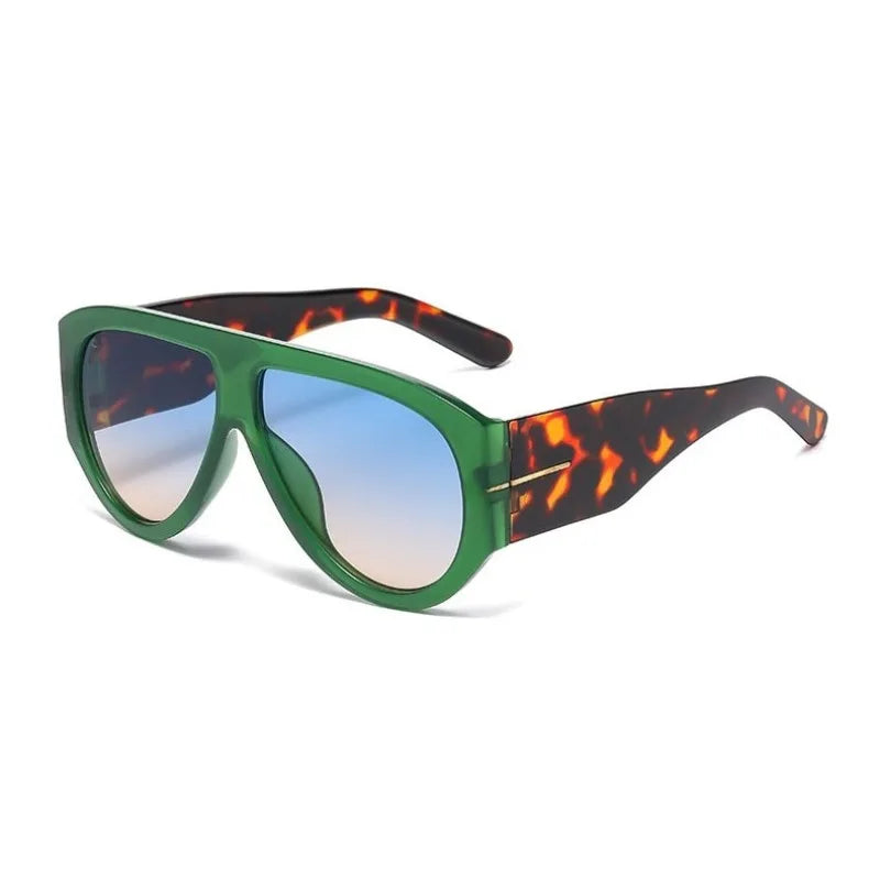 New Trendy Oversized Large Frame Y2K Cat Eye Sunglasses for Women Vintage Retro Oval Gradient Sunglasses UV400 Decoration Shades