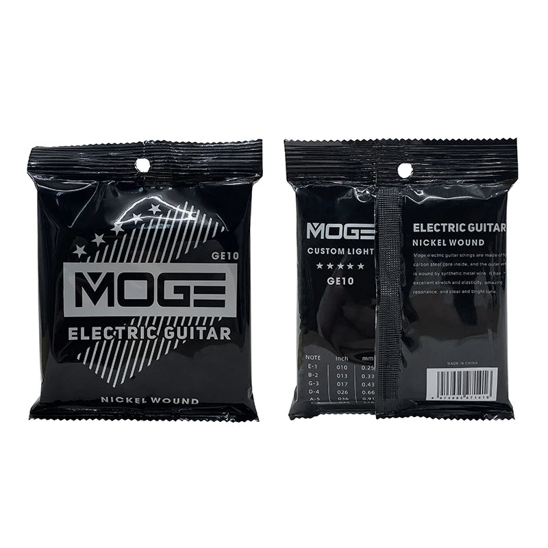 MOGE Hexagonal Carbon Steel Electric Guitar Strings Nickel Alloy Super Light Tension Accessories