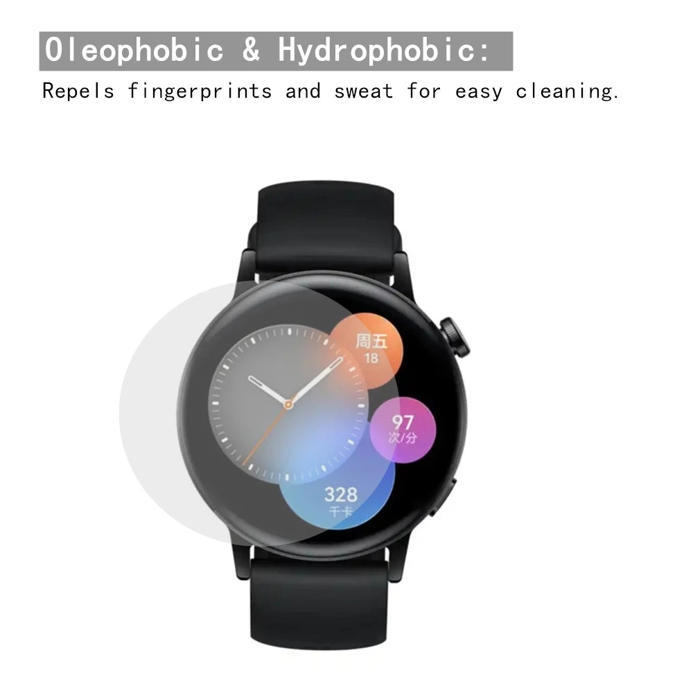 5Pcs 10Pcs Smart Watch Hydrogel Film For Universal Round Watch Diameter 33 34 35 36 37 38 39 40 41 42 43 25 -46 MM Soft Tpu Film