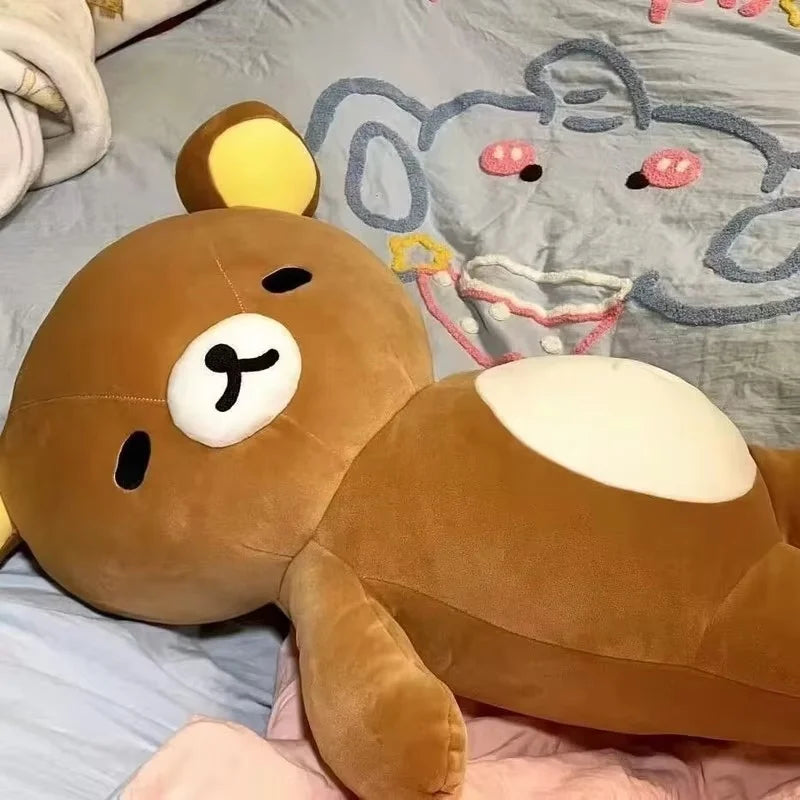 Rilakkuma Extra Soft Oversized Plush Toy Long Body Pillow Sofa Cushion Sleep Companion For Lazy Leisure Cute Stuffed Doll Gift