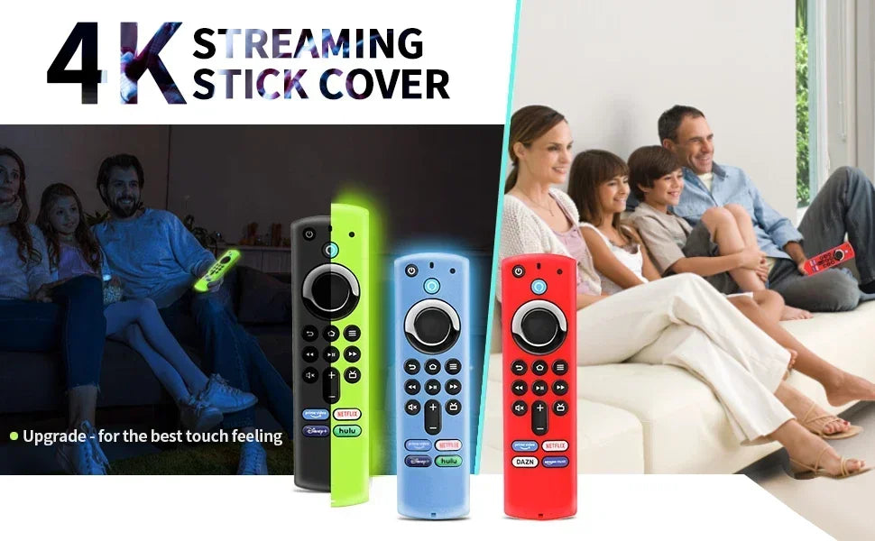 Silicone Remote Pretective Cover For Fire Stick 4K MAX/ 3rd Gen Fire TV Remote Case Glow in The Dark Anti-drop Dustproof Case
