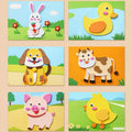 6pcs/set 3D EVA Foam Sticker DIY Cartoon Princess Animal Puzzle for Children Kids Multi-patterns Styles Toys for Children Gift