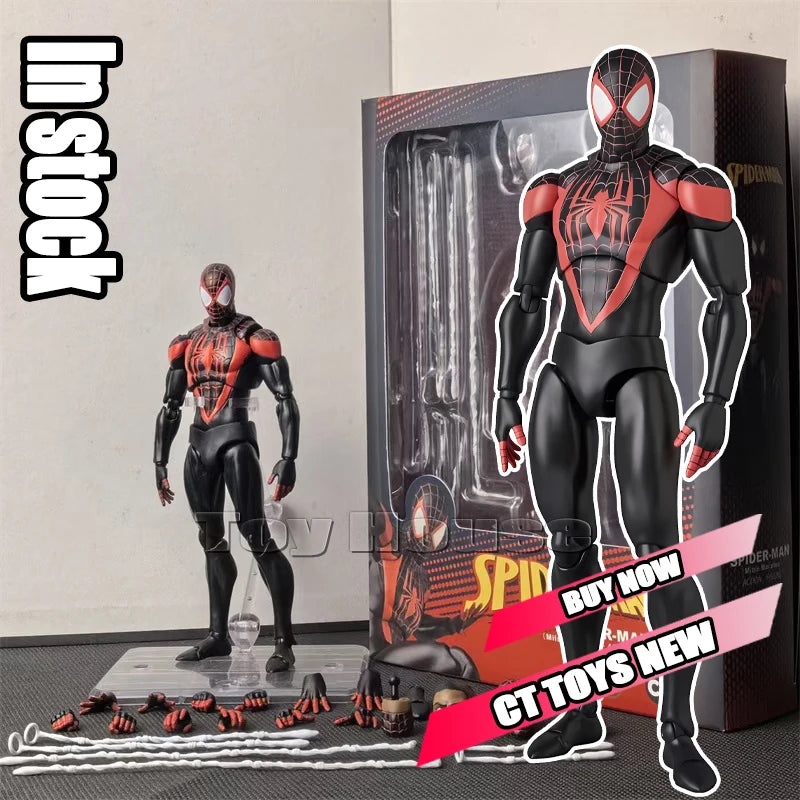 Full Range In Stock Ct Toys Spiderman Mafex 143 Ben Reilly Comic Ver The Amazing Spider-Man 001 Anime Action Figure Toys Gift