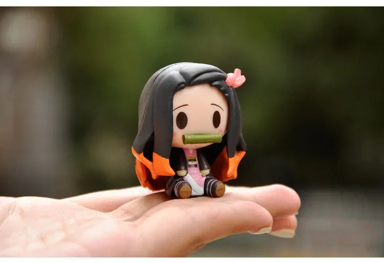 Demon Slayer Action Figure Kimetsu No Yaiba Kamado Tanjirou Nezuko Agatsuma Zenitsu Action Figure Anime Model Statue Toys Gifts