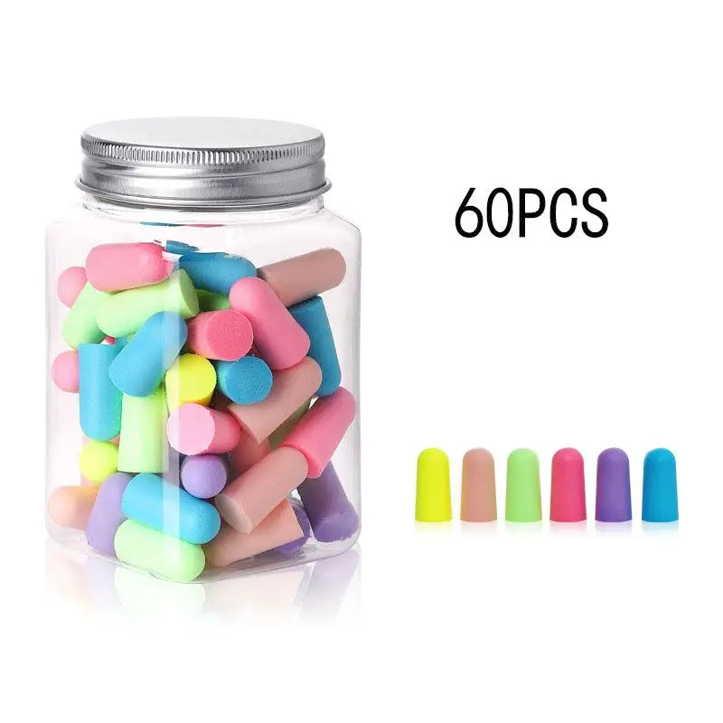 24/60/120 Pcs Bullet Type Foam Earplugs Anti-Noise Abatement Sleeping Ear Plug Mulitcolor