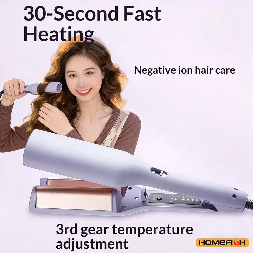 Smart 32mm Auto-Curling Iron with Ceramic Heating & Ion Care, Adjustable Temperature for Long-Lasting Curls