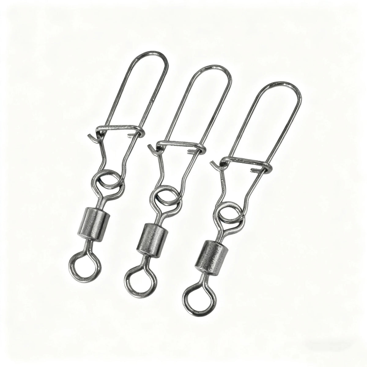 50pcs/box Stainless Steel Fishing Connector Pin Bearing Swivel Fishing Connector Rolling Swivel Lure Hook Accessories Tackle